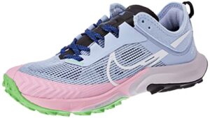 nike women's air zoom terra kiger 8 running shoes, light marine pink green, 7