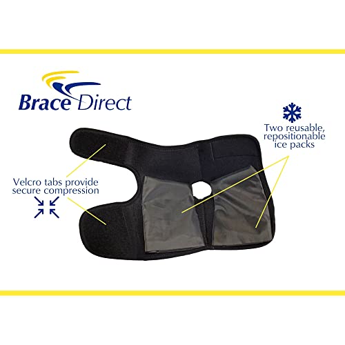 Brace Direct 90 Degree Padded Night Splint (Large) + Foot Ice Pack (L/XL)