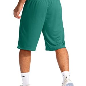 G Gradual Men's Basketball Shorts with Zipper Pockets Lightweight Quick Dry 11" Long Shorts for Men Athletic Gym(Green,L)