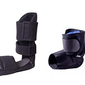 Brace Direct Night Splint + Air Wrap - for Plantar Fasciitis, Achilles Tendinitis and Heel Pain- Right or Left Foot- Men or Women