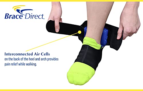 Brace Direct Night Splint + Air Wrap - for Plantar Fasciitis, Achilles Tendinitis and Heel Pain- Right or Left Foot- Men or Women