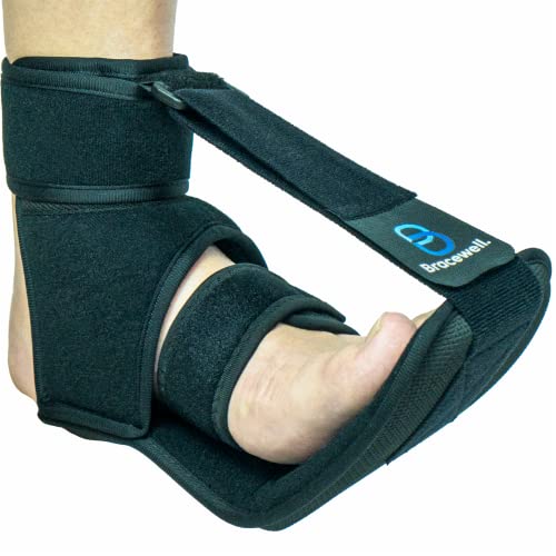 Bracewell Plantar Fasciitis Open Night Sock Splint for Morning Pain Relief - Soft Stretching Brace Boot Stretcher Replacement for Heel Pain (Small)