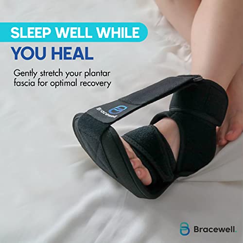 Bracewell Plantar Fasciitis Open Night Sock Splint for Morning Pain Relief - Soft Stretching Brace Boot Stretcher Replacement for Heel Pain (Small)