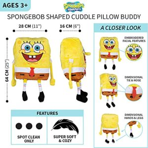 Spongebob Kids Bedding Super Soft Plush Cuddle Pillow Buddy, One Size, By Franco