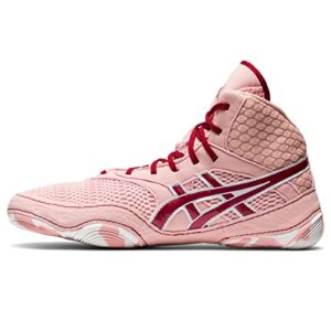 asics women's matblazer wrestling shoes, 7, frosted rose/cranberry