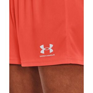 Under Armour Women's Standard Challenger Knit Shorts, (877) After Burn / / White, Small