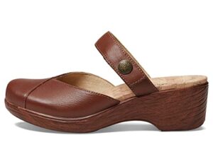 alegria women's sydni clay leather slip-on wedge clog sandal 9 m us