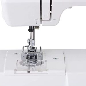 SINGER Sewing Machine Bundle M1000+, 32 Stitch Applications, Mending Machine, Simple, Portable, Great for Beginners, Top Drop-In Bobbin, Reverse Lever, 5 heavy duty needles, Kwalicable Cleaning Cloth