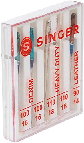 SINGER Sewing Machine Bundle M1000+, 32 Stitch Applications, Mending Machine, Simple, Portable, Great for Beginners, Top Drop-In Bobbin, Reverse Lever, 5 heavy duty needles, Kwalicable Cleaning Cloth