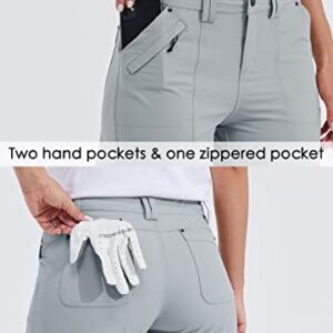 Willit Women's Golf Hiking Shorts Quick Dry Athletic Casual Summer Shorts with Pockets Water Resistant 4.5" Gray 8