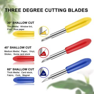 60 Pieces Replacement Cutting Blades for Cricut Explore Air 2/Air 3/Maker, Include 15 Pieces Fine Point Blades 30 Pieces Standard Blades 15 Pieces Deep Point Blades