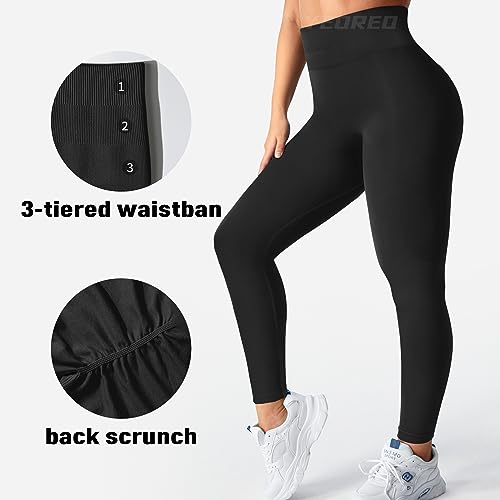 YEOREO Workout Leggings for Women Seamless High Waist Leggings Gym Exercise Yoga Pant Scrunch Butt Lifting Tights