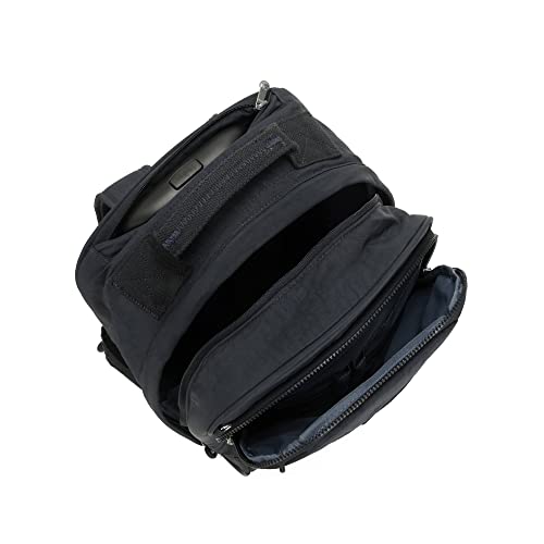 Kipling Women's Gaze Large Rolling, Durable, Wheeled Backpack with Adjustable Shoulder Straps, Nylon Book Bag, True Blue Tonal, 8.25" L x 17.25" H x 12.25" D