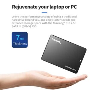 fanxiang S101 512GB SSD SATA III 6Gb/s 2.5" Internal Solid State Drive, Read Speed up to 550MB/sec, Compatible with Laptop and PC Desktops(Black)