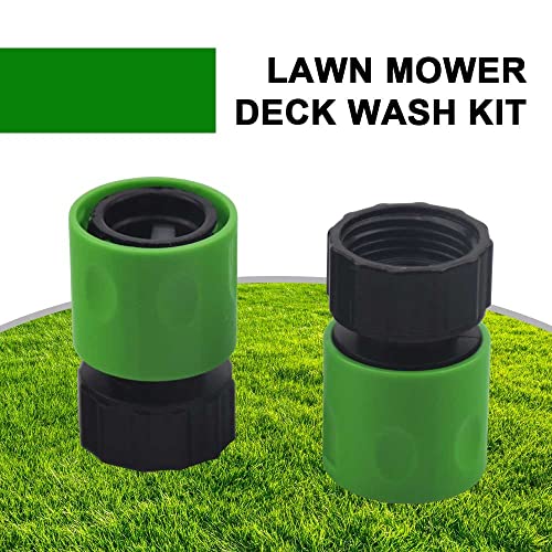 Haiouus Lawn Mower Deck Wash Kit, Compatible with MTD, Troy-Bilt, Craftsman Lawn Mower Tractor, Cub Cadet Deck Wash Adapter Quick Connect Attachment Kit, fits Riding Lawn Mower Cleaning Accessories