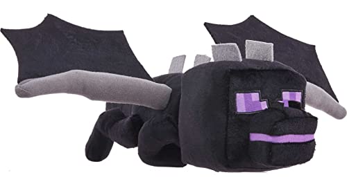 Mattel Minecraft Ender Dragon Plush Toy with Lights & Sounds, 12-Inch Soft Doll with Posable Wings, Video Game Character