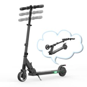 megawheels electric scooter height adjustabe folding,up to 5~7.5 miles long range and 14.3 mph portable folding commuting scooter for boys and girls with double braking system