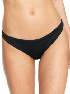 roxy womens beach classics cheeky bikini bottoms, anthracite 231, small us