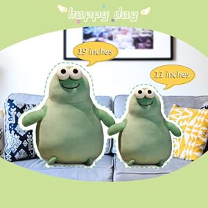 Kawaii Green Frog Plush Toy Frog Stuffed Animal Toys Cute Birthday Frog Plushies Pillow Soft Plushie Doll Gifts for Kids Girls & Boys (Frog,11 inch)