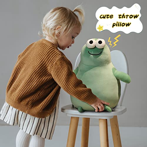 Kawaii Green Frog Plush Toy Frog Stuffed Animal Toys Cute Birthday Frog Plushies Pillow Soft Plushie Doll Gifts for Kids Girls & Boys (Frog,11 inch)