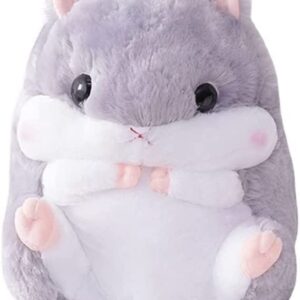 Wgxzyq Hamster Plushie Toy Hamster Stuffed Animal Plush Toy Birthday Xmas Gift for Kids Boys Girls (15.6inch, Grey)