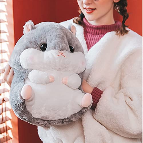 Wgxzyq Hamster Plushie Toy Hamster Stuffed Animal Plush Toy Birthday Xmas Gift for Kids Boys Girls (15.6inch, Grey)