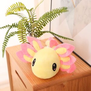 funnykitten 1 Pcs Kawaii Axolotl Plush Doll Toys, Soft Animal Stuffed Pillow Doll, Cute Soft Axolotl Gifts for Boys Girls (Yellow)