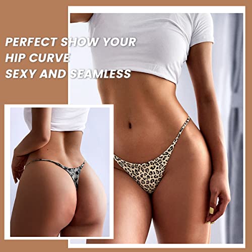 chahoo Sexy G-String Thong for Women Pack Low Rise String Underwear Ladies Plus Underwear T Back Bikini Panties Set Gift for Women