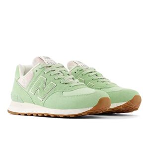 New Balance Women's 574 V2 Plant Café Sneaker, Avocado/Sea Salt/White, 7.5