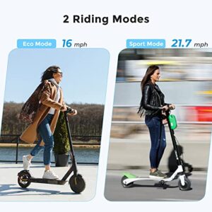 isinwheel S9MAX Electric Scooter, 500W Motor, Up to 22 Miles Range, Top Speed 21.7 MPH, 10-inch Solid Tires, Electric Scooter Adults with Front and Rear Dual Suspension, Dual Braking System & App