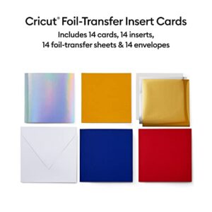 Cricut Foil Transfer Insert Cards S40, Easy Release Foil to Craft Cricut Cards, Create Birthday Cards, Thank You Cards, Compatible with Cricut Joy/Maker/Explore Machines, Celebration Sampler (14 ct)