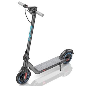 smoosat sa3 electric scooter for adults, 20 miles range, 350w powerful motor, long battery life, 15.6 mph max speed, led-display, idea commuting gift, gray