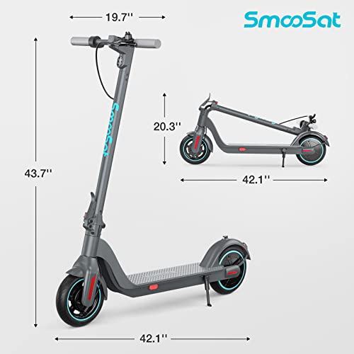 SmooSat SA3 Electric Scooter for Adults, 20 Miles Range, 350W Powerful Motor, Long Battery Life, 15.6 MPH Max Speed, LED-Display, Idea Commuting Gift, Gray