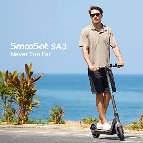 SmooSat SA3 Electric Scooter for Adults, 20 Miles Range, 350W Powerful Motor, Long Battery Life, 15.6 MPH Max Speed, LED-Display, Idea Commuting Gift, Gray