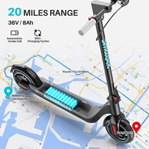 SmooSat SA3 Electric Scooter for Adults, 20 Miles Range, 350W Powerful Motor, Long Battery Life, 15.6 MPH Max Speed, LED-Display, Idea Commuting Gift, Gray