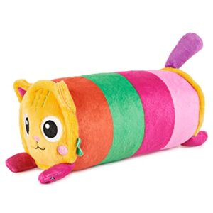 gabby's dollhouse, 8-inch pillow cat purr-ific plush toy, kids toys for ages 3 and up