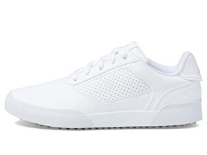 adidas womens retrocross golf shoe, ftwr white/sand strata/gum 3, 7.5