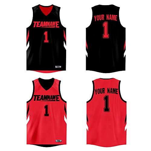 Custom Reversible Basketball Jersey Mesh Performance Uniform Personalized Printed Name Number for Men/Boy