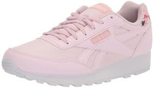 reebok women's rewind run sneaker, pixel pink/white/pink glow, 8.5