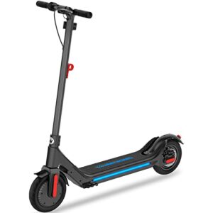 wheelspeed electric scooter, 20-25 miles & 15 mph(pro ver. 35-40 miles & 19 mph) commuting 350w motor(pro ver. 400w) 10" pneumatic tires foldable e-scooter adult with rear suspension