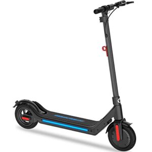 wheelspeed electric scooter, 20-25 miles & 15 mph(pro ver. 35-40 miles & 19 mph) commuting electric scooter, 350w motor(pro ver. 400w) 10" pneumatic tires foldable e-scooter adult with rear suspension