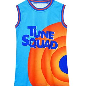 Basketball Jersey for Kids No.6 Space Movie Basketball Superstar No.6 Tshirt Fashion Sport Tank Tops Quick Dry Basketball Cartoon Movie Jersey Novelty Sportwear Tops Tee for Boys Halloween Costume #6