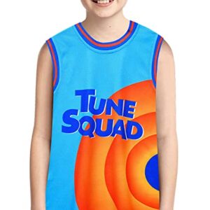 Basketball Jersey for Kids No.6 Space Movie Basketball Superstar No.6 Tshirt Fashion Sport Tank Tops Quick Dry Basketball Cartoon Movie Jersey Novelty Sportwear Tops Tee for Boys Halloween Costume #6