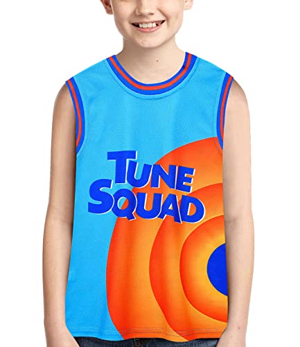 Basketball Jersey for Kids No.6 Space Movie Basketball Superstar No.6 Tshirt Fashion Sport Tank Tops Quick Dry Basketball Cartoon Movie Jersey Novelty Sportwear Tops Tee for Boys Halloween Costume #6