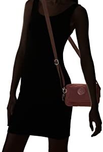 Kipling Womens Abanu Crossbody Bag, Mahogany, 7.75 L x 5.25 H 3 D US