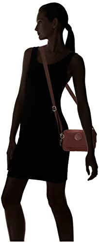 Kipling Womens Abanu Crossbody Bag, Mahogany, 7.75 L x 5.25 H 3 D US