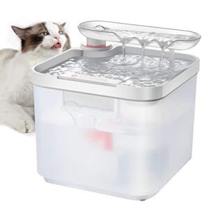 cat care cat water fountain - 84oz/2.5l automatic pet water fountains bowl dispenser for cat dog drinking with patented filtration tech, 3 months filter, ultra quiet, removes various impurities