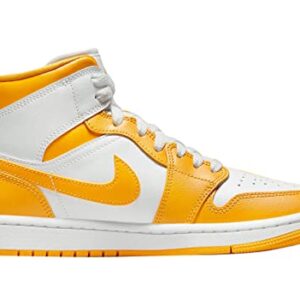 Jordan Womens WMNS 1 Mid BQ6472 117 White/University Gold - Size 7W