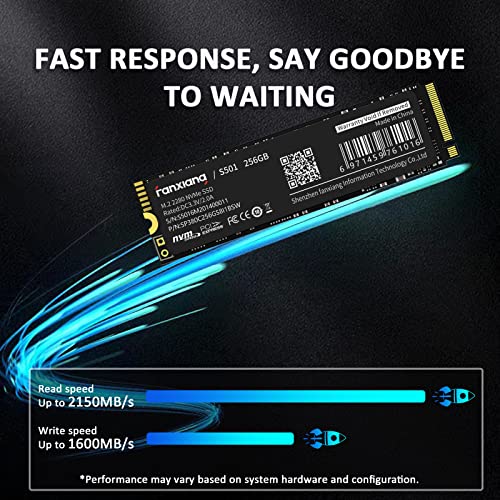 fanxiang S501 256GB NVMe SSD 3D NAND1.3 PCIe Gen3x4 M.2 2280 Internal Solid State Drive (Read/Write Speed up to 2,150/1,300 MB/s) Compatible with Laptop & PC Desktop