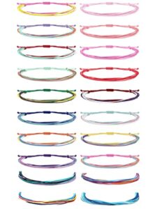 dcfywl731 16 pieces string wave bracelet for teen girls colorful handmade braided rope friendship bracelets boho surfer bracelet for teen girls summer beach bracelets anklets jewelry